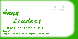 anna lindert business card